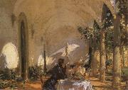 John Singer Sargent Breakfast in the Loggia oil painting reproduction